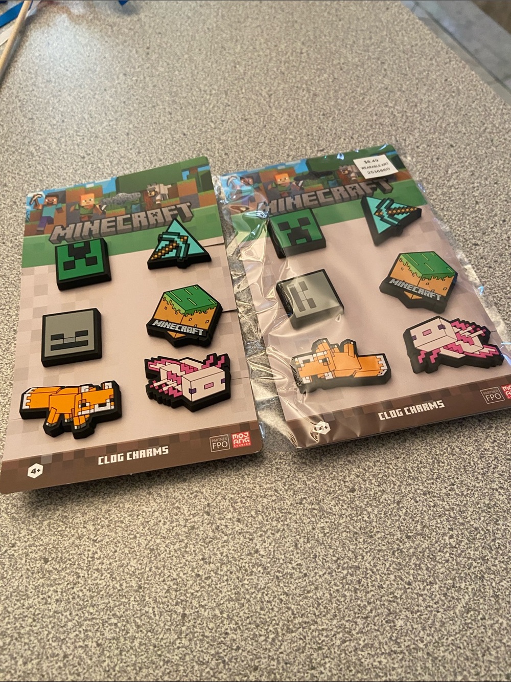Minecraft Kids Clog Charms - Green, Orange, Pink